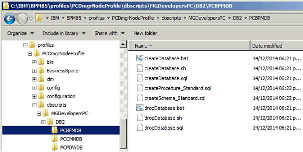 Scripts de creación de bases de datos y schemas